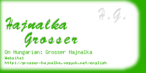 hajnalka grosser business card
